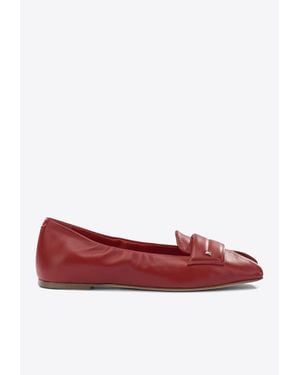 Halmanera Leather Ballet Flats - Red