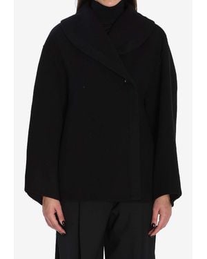 The Row Temur Wool Coat - Black