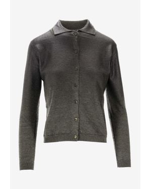 Maison Margiela Faded Knit Cardigan - Gray
