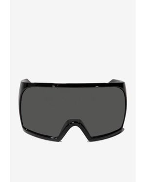 Rick Owens Kriester Oversized Mask Sunglasses - Gray