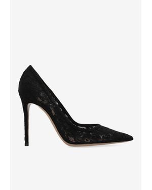 Gianvito Rossi Claudia 105 Floral Lace Pumps - Black
