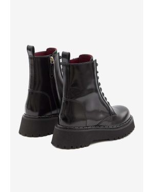 Gucci Web Stripe Leather Chelsea Boots in Black Lyst