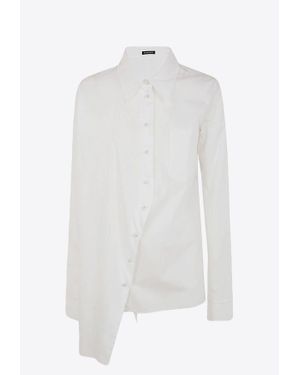 Ann Demeulemeester Julia Asymmetric Long-Sleeved Shirt - White