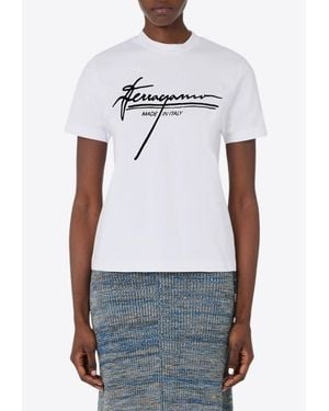 Ferragamo T-Shirt With Logo - White