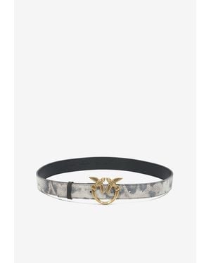 Pinko Love Birds Buckle Belt - White