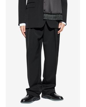 Dolce & Gabbana Creased Side-Stripe Trousers - Black