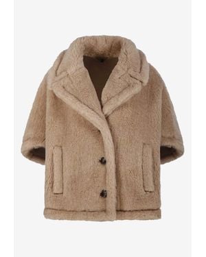 Max Mara Acorvinolny Short Teddy Coat - Natural