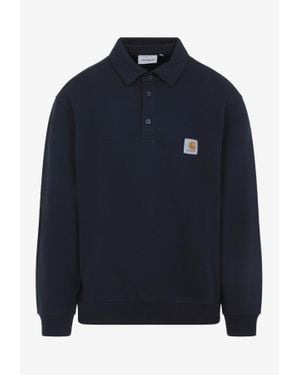Carhartt Logo Patch Polo Sweatshirt - Blue