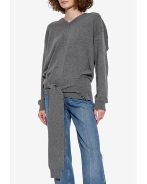 Dolce & Gabbana Cashmere Ribbed Sweater - Grey