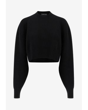 Tom Ford Sculptural Cropped Jumper - Black