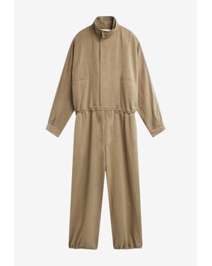 Frankie Shop Marvin High-Neck Jumpsuit - Natural