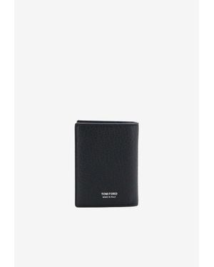 Tom Ford Embossed Logo Leather Wallet - Black