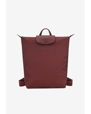 Longchamp Medium Le Pliage Backpack - Red