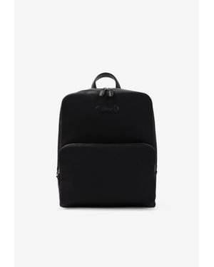 Brioni Logo Patch Waterproof Nylon Backpack - Black
