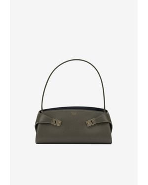 Ferragamo Medium Hug East-West Shoulder Bag - White