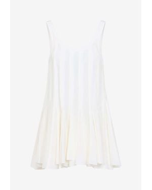 Carven Silk Pintuck Top - White