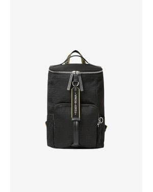 Fendi Superlight Ff Jacquard Tourist Backpack - Black