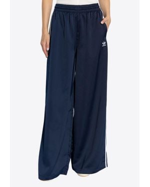 adidas Originals Adicolor Satin Wide-Leg Track Pants - Blue
