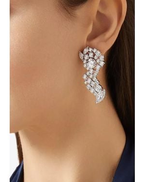 Black Suede Studio Spark Drop Crystal-Embellished Earrings - Natural
