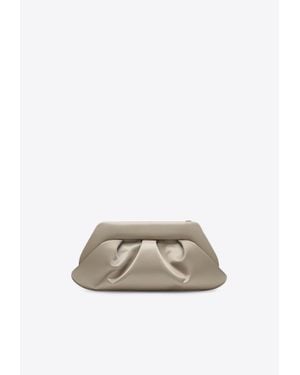 THEMOIRÈ Emera Satin Clutch Bag - White
