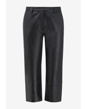 Frankie Shop Lior Capri Leather Pants - Blue