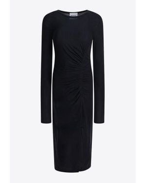Isabel Marant Jelina Draped Midi Dress - Black