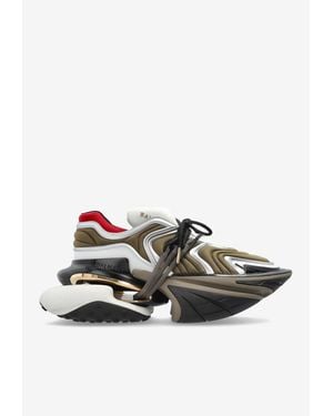 Balmain Unicorn Wave Neoprene Sneakers - Gray