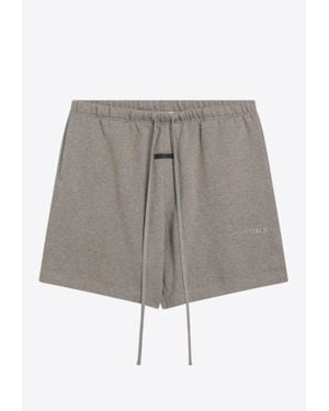 Fear Of God Fleece Logo Shorts - Gray