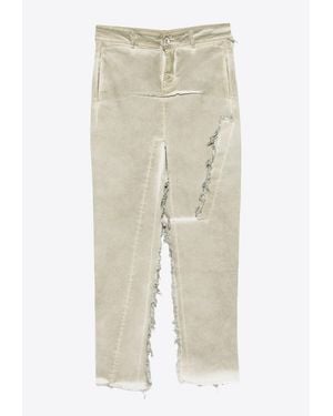 Rick Owens Denim Sliced Skirt - Natural
