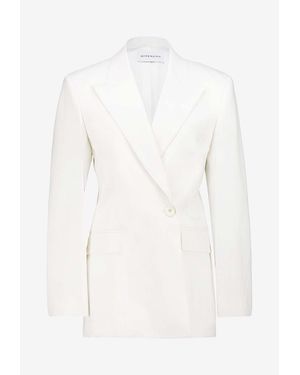 Givenchy Wool-Blend Double-Breasted Blazer - White