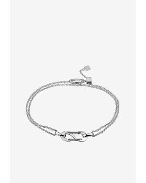 Eera Romy Double Chain Bracelet - White