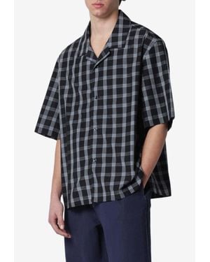 Studio Nicholson Kline Checked Shirt - Black
