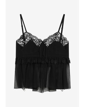 Chloé Crepe De Chine Cami Top - Black