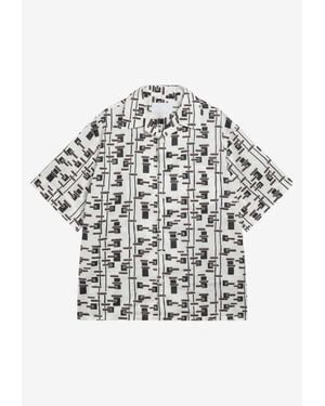 Prada Printed Bowling Shirt - Gray