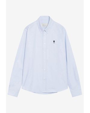 Ami Paris Classic Ami De Coeur Shirt - Blue