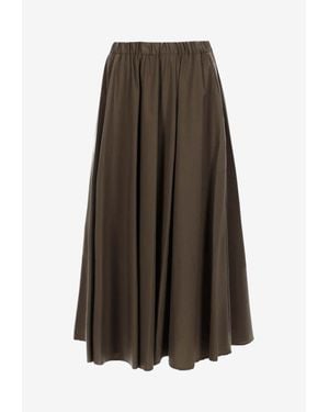 Aspesi Flared Midi Skirt - Brown