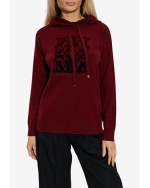 Max Mara Taddeo Monogram Knit Sweatshirt - Red