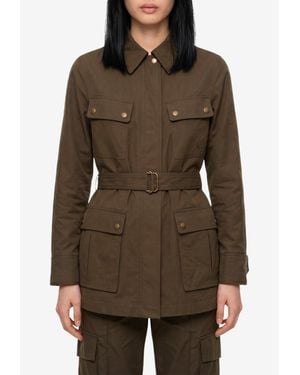 Burberry Safari Belted Trench Jacket - Brown