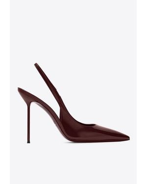 Paris Texas Lidia 105 Patent Leather Slingback Pumps - White