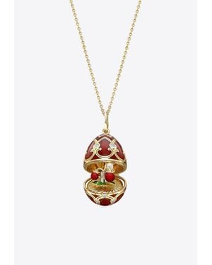 Faberge Heritage Strawberry Surprise Locket Necklace - White