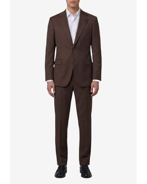 Lardini Single-Breasted Wool Suit - Brown