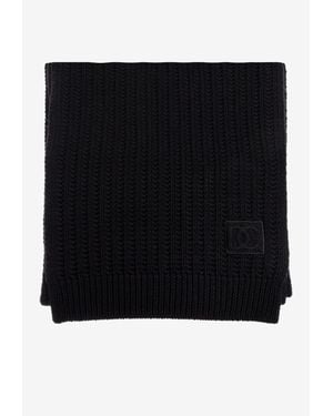 Dolce & Gabbana Braided Wool Scarf - Black