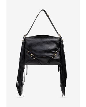 Givenchy Medium Voyou Fringed Shoulder Bag - Black