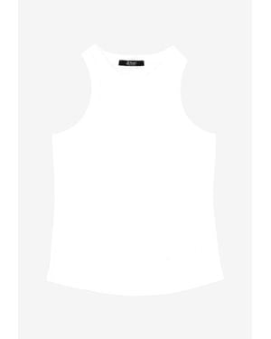LA ROSE Essential Ribbed Tank Top - White