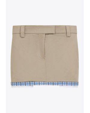 ミニスカート MIUMIU GLENCHECK MINI SKIRT Miu Miu Glencheck Mini Skirt Miu Miu