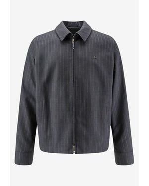 Burberry Ekd Pinstripe Zip Jacket - Gray