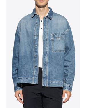 Jacquemus Logo-Embroidered Denim Shirt - Blue