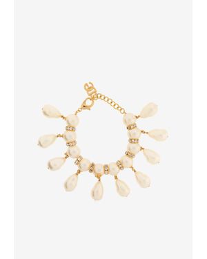 Dolce & Gabbana Faux-Pearl Embellished Bracelet - White