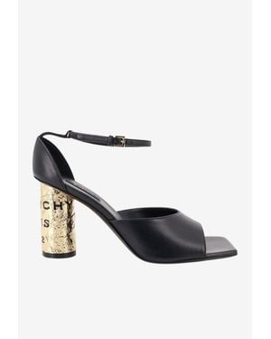 Givenchy 80 Tape Heel Leather Sandals - White