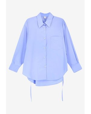 Aspesi Long-Sleeved Oversized Shirt - Blue